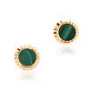 9CT GOLD MALACHITE EARRINGS at Ross's Online Art Auctions