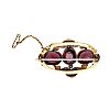 VICTORIAN GOLD-TONE AMETHYST BROOCH at Ross's Online Art Auctions