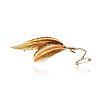 GOLD-TONE LEAF BROOCH at Ross's Online Art Auctions