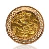 9CT GOLD MOUNTED HALF SOVEREIGN RING at Ross's Online Art Auctions