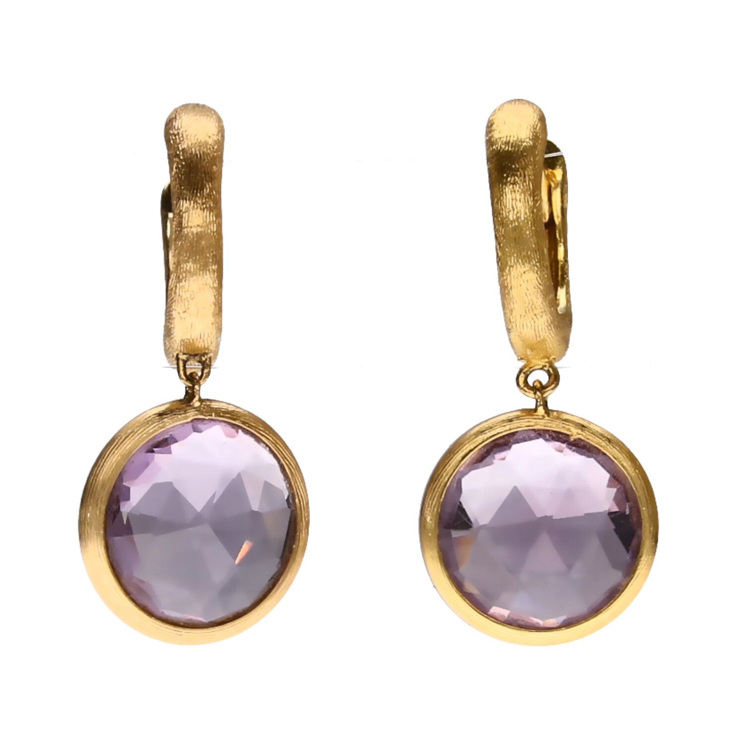 MARCO BICEGO 18CT GOLD AMETHYST EARRINGS at Ross's Online Art Auctions