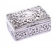 VICTORIAN EMBOSSED SILVER BOX at Ross's Online Art Auctions