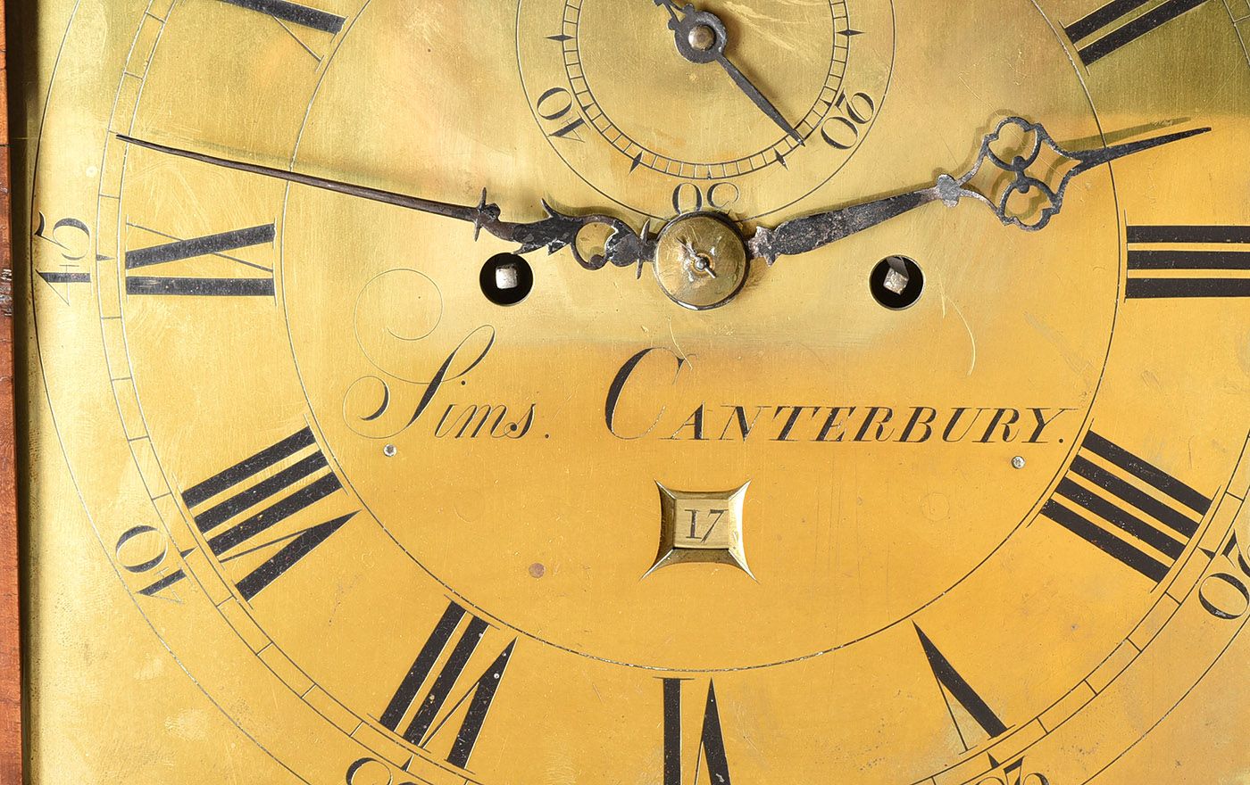 SIMS CANTERBURY EIGHTEENTH CENTURY LONGCASE CLOCK at Ross's Online Art Auctions