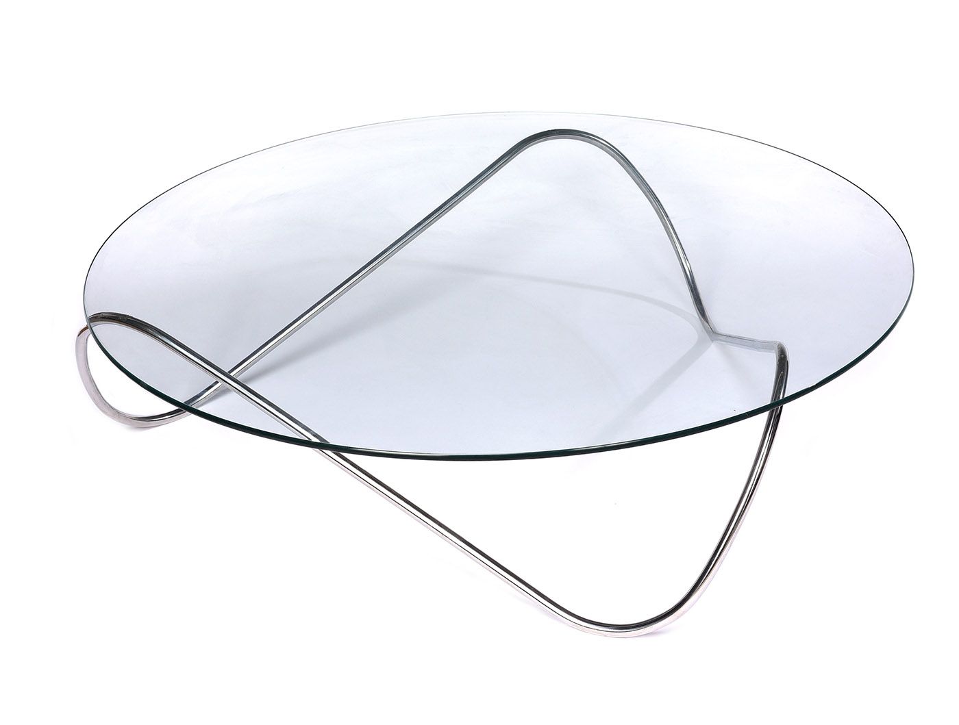 DESIGNER GLASS COFFEE TABLE at Ross's Online Art Auctions