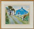 SUMMER BUNGALOW AT THE GOBBINS, ISLANDMAGEE by James Macintyre RUA at Ross's Online Art Auctions