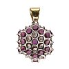 9CT GOLD RUBY & DIAMOND PENDANT at Ross's Online Art Auctions