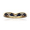 9CT GOLD SAPPHIRE & DIAMOND BAND at Ross's Online Art Auctions