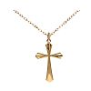 9CT GOLD ROLLED GOLD CROSS PENDANT & CHAIN at Ross's Online Art Auctions