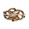 GOLD-TONE SERPENT BROOCH at Ross's Online Art Auctions