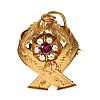 ANTIQUE GOLD-TONE BROOCH at Ross's Online Art Auctions