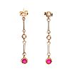 18CT GOLD RUBY & DIAMOND EARRINGS at Ross's Online Art Auctions