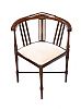 EDWARDIAN INLAID CORNER CHAIR at Ross's Online Art Auctions