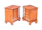 PAIR OF MAHOGANY SERPENTINE FRONT BACHELOR'S CHESTS at Ross's Online Art Auctions