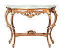 MARBLE TOP GILT CONSOLE TABLE at Ross's Online Art Auctions