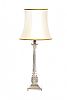 SILVER PLATED CORINTHIAN PILLAR TABLE LAMP at Ross's Online Art Auctions