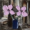 MAUVE FLOWERS IN A VASE by Colin Flack at Ross's Online Art Auctions