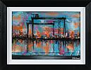THE DOCKS BY NIGHT by John Stewart at Ross's Online Art Auctions