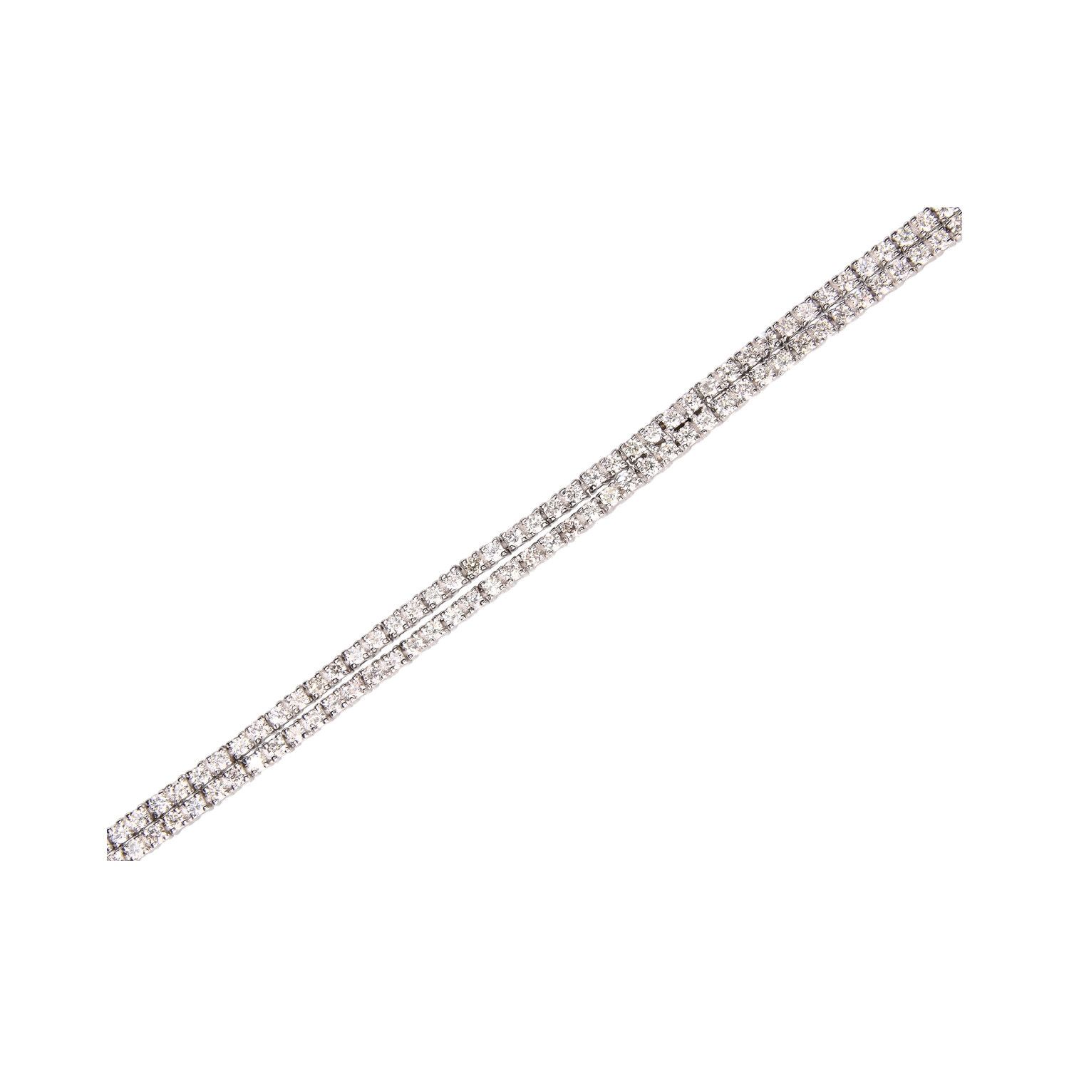 14CT WHITE GOLD DIAMOND TENNIS NECKLACE at Ross's Online Art Auctions