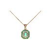 9CT GOLD EMERALD & DIAMOND NECKLACE at Ross's Online Art Auctions