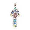SILVER MULTI GEMSTONE PENDANT at Ross's Online Art Auctions