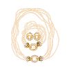 COSTUME FAUX PEARL NECKLACE & EARRING SET at Ross's Online Art Auctions