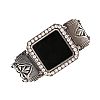 STERLING SILVER DIAMANT & ONYX BRACELET at Ross's Online Art Auctions