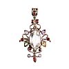 SILVER-TONE MULTI GEMSTONE PENDANT at Ross's Online Art Auctions