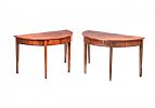 PAIR OF GEORGIAN MAHOGANY D-END CONSOLE TABLES at Ross's Online Art Auctions
