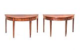 PAIR OF GEORGIAN MAHOGANY D-END CONSOLE TABLES at Ross's Online Art Auctions