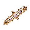 VICTORIAN 9CT GOLD AMETHYST BROOCH at Ross's Online Art Auctions