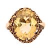 9CT GOLD CITRINE RING at Ross's Online Art Auctions