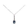 14CT GOLD SAPPHIRE & DIAMOND NECKLACE at Ross's Online Art Auctions