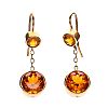 9CT GOLD CITRINE EARRINGS at Ross's Online Art Auctions