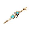 ANTIQUE TURQUOISE & DIAMOND BROOCH at Ross's Online Art Auctions