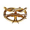 ANTIQUE 9CT GOLD PEARL SWALLOW BROOCH at Ross's Online Art Auctions