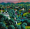 THE LARGE WHITE HOUSE BY THE TREES by George Callaghan at Ross's Online Art Auctions