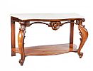 FINE VICTORIAN MAHOGANY MARBLE TOP CONSOLE TABLE at Ross's Online Art Auctions