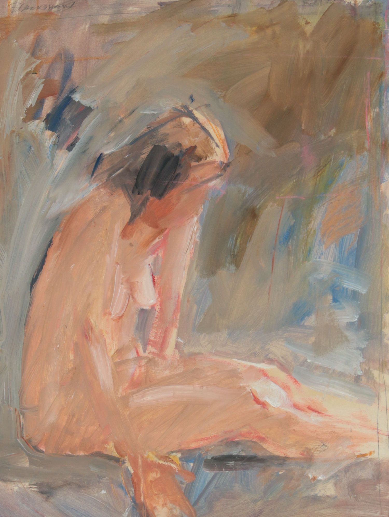 FEMALE NUDE STUDY, JUDE by Basil Blackshaw HRHA HRUA at Ross's Online Art Auctions