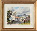 THATCHED COTTAGE IN THE GLENS by Charles McAuley at Ross's Online Art Auctions