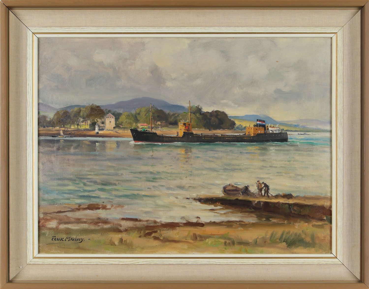 SS BALLYRORY ON THE FOYLE by Frank McKelvey RHA RUA at Ross's Online Art Auctions