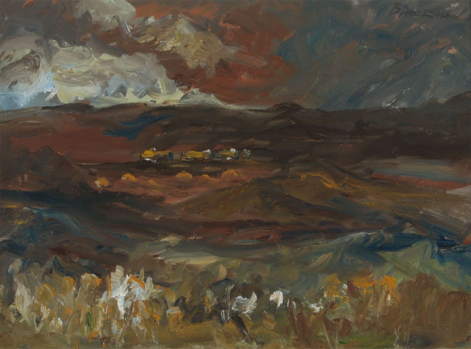 LANDSCAPE, COUNTY ANTRIM by Basil Blackshaw HRHA HRUA at Ross's Online Art Auctions