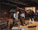 THE BLACKSMITH by Stephen Cummins at Ross's Online Art Auctions