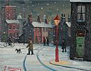 THE RED LAMP POST by James Downie at Ross's Online Art Auctions