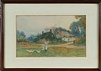 WARWICKSHIRE COTTAGES by George Whyatt at Ross's Online Art Auctions