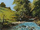 FISHING ON THE DUN RIVER by Hugh McIlfatrick at Ross's Online Art Auctions