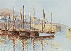 MOUSEHOLE HARBOUR, CORNWALL by Peter Harvey Graver at Ross's Online Art Auctions