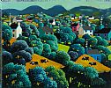 CATTLE GRAZING ON GOLDEN MEADOWS by George Callaghan at Ross's Online Art Auctions