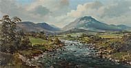 RIVER NEAR THE MOURNES by Denis Thornton at Ross's Online Art Auctions