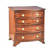 ANTIQUE MAHOGANY BOW FRONT CHEST at Ross's Online Art Auctions