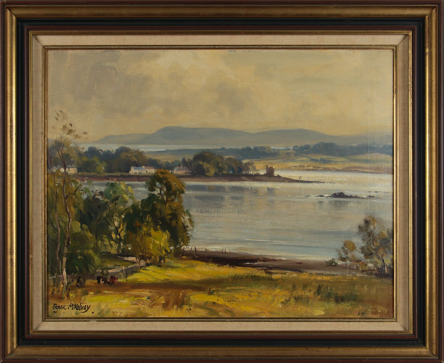 CULMORE POINT, RIVER FOYLE, COUNTY LONDONDERRY by Frank McKelvey RHA RUA at Ross's Online Art Auctions